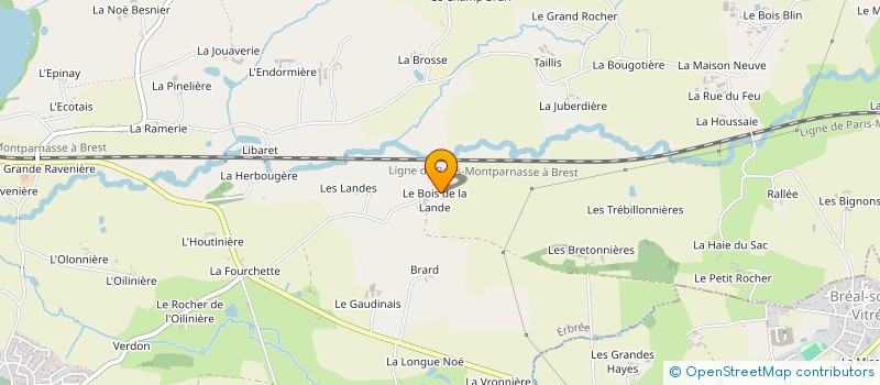 localisation de l'entreprise ERVORED PALETS  ERBREE