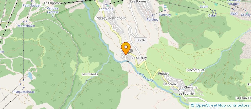 localisation de l'entreprise ERWAN MENUISERIE AGENCEMENT à PEISEY-NANCROIX