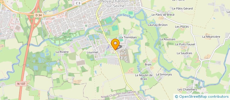 localisation de l'entreprise ERWELLE à ORGERES