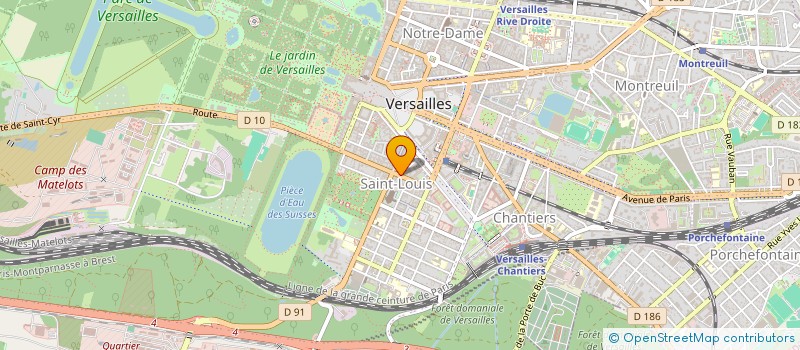 localisation de l'entreprise ERYME à VERSAILLES