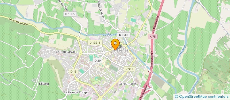 localisation de l'entreprise ES AQUI  PEZENAS