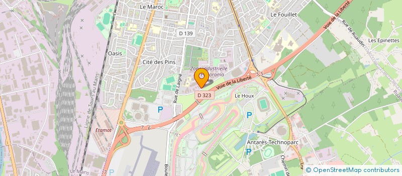 localisation de l'entreprise ES BPC ELECTRICITE à LE MANS