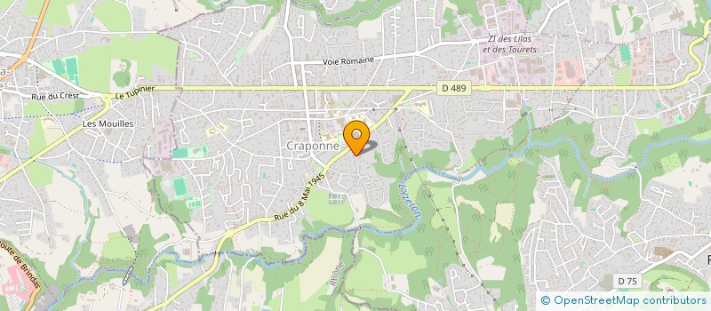 localisation de l'entreprise ES CALMELS  CRAPONNE