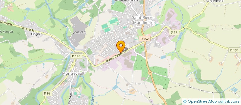 localisation de l'entreprise ES IMMO à MONTREVAULT-SUR-EVRE