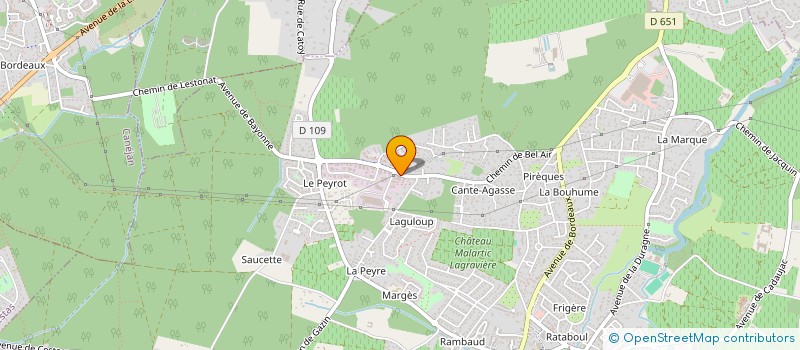 localisation de l'entreprise ES LASER à LEOGNAN