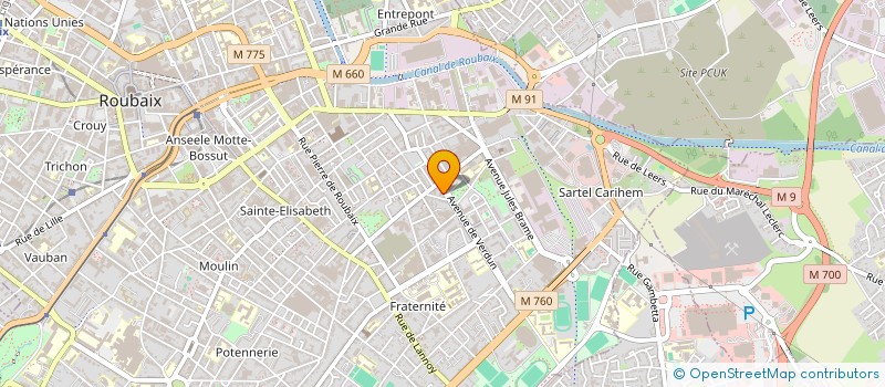 localisation de l'entreprise ES SALEK ET BOUICHOU à ROUBAIX