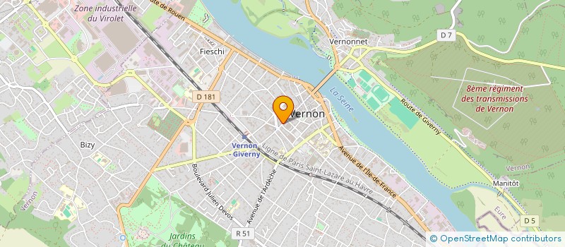 localisation de l'entreprise ES TP  VERNON