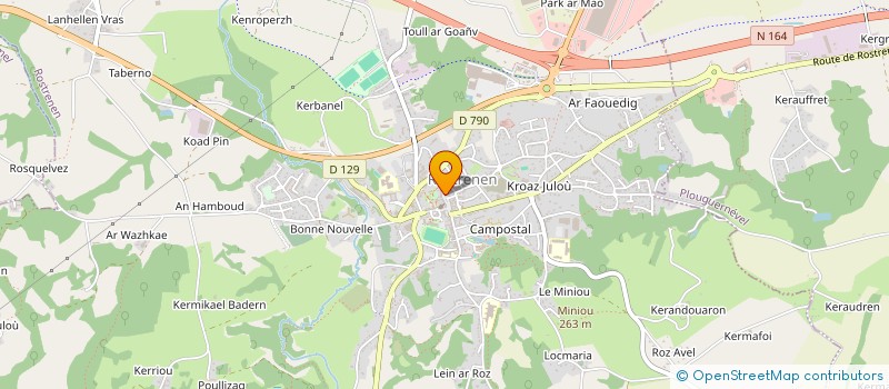 localisation de l'entreprise ESALI GROUP  ROSTRENEN