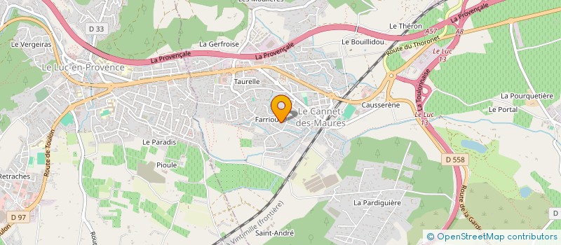 localisation de l'entreprise ESANANGE  LE CANNET-DES-MAURES