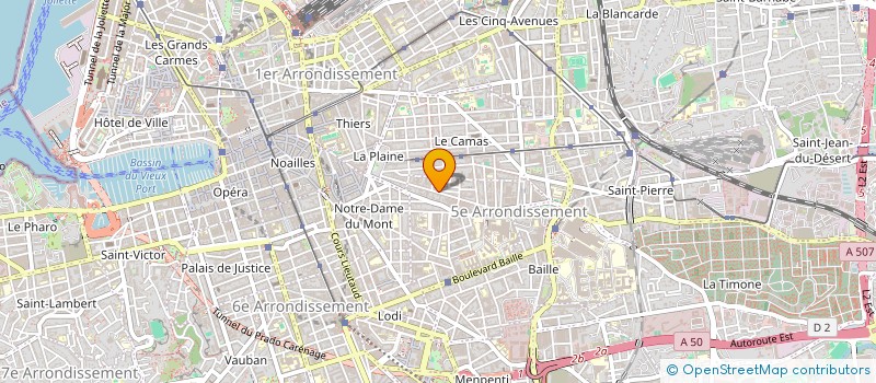 localisation de l'entreprise ESANCYEL COSMETICS à MARSEILLE 5EME