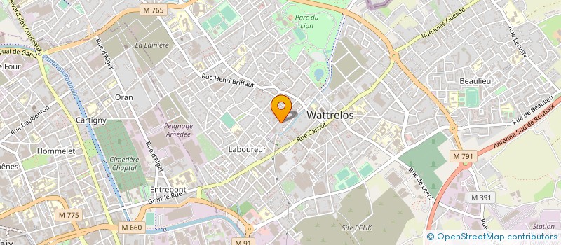 localisation de l'entreprise ESASOL PARQUET à WATTRELOS