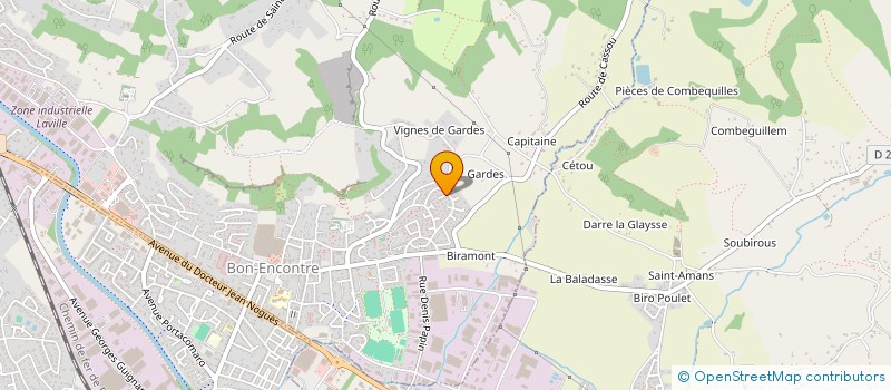 localisation de l'entreprise ESAT CART SERVICES à BON-ENCONTRE