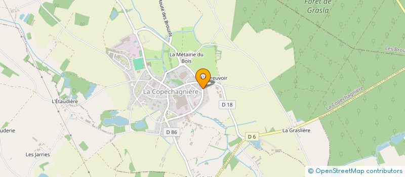 localisation de l'entreprise ESC VELO (ETOILE SPORTIVE DE LA COPECHAGNIERE VELO).  LA COPECHAGNIERE