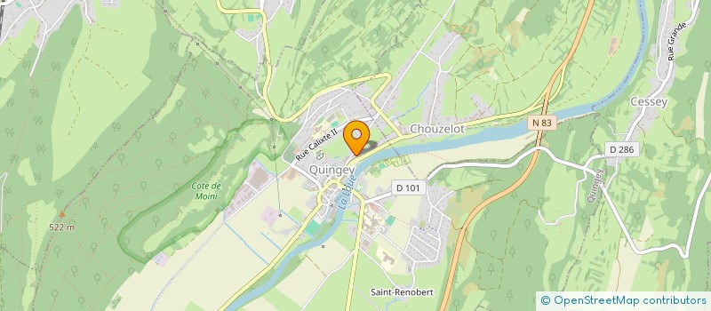 localisation de l'entreprise ESCA'DECO  QUINGEY