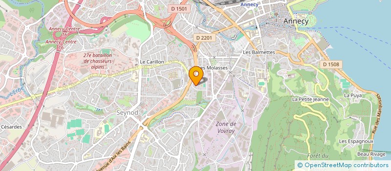 localisation de l'entreprise ESCA ECOLE SUPERIEURE DE COMMERCE D'ANNECY  ANNECY