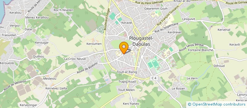localisation de l'entreprise ESCADOMA à PLOUGASTEL-DAOULAS