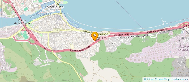 localisation de l'entreprise ESCAFFSUD à MARTIGUES