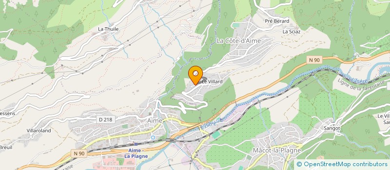 localisation de l'entreprise ESCAL'ACCRO à LA PLAGNE TARENTAISE