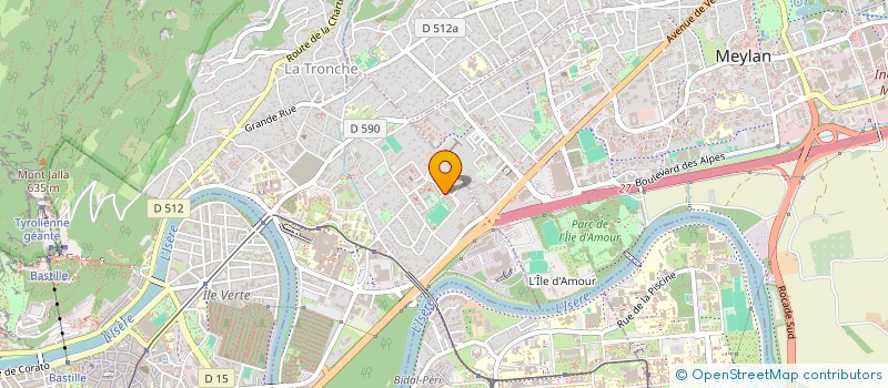 localisation de l'entreprise ESCALADE CLUB DE LA TRONCHE  LA TRONCHE