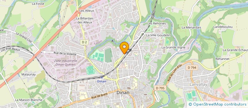 localisation de l'entreprise ESCALADIN' à DINAN