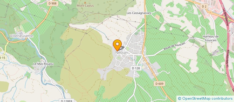 localisation de l'entreprise ESCALAGOU : CLUB D'ESCALADE ET ACTIVITE DE MONTAGNE DU COEUR D'HERAULT  NEBIAN