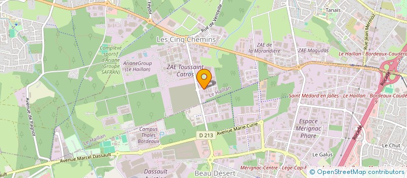 localisation de l'entreprise ESCALE BOIS  LE HAILLAN