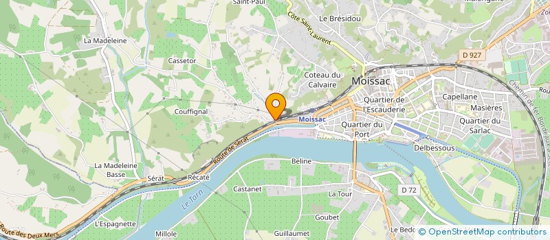localisation de l'entreprise ESCALE CONFLUENCES à MOISSAC