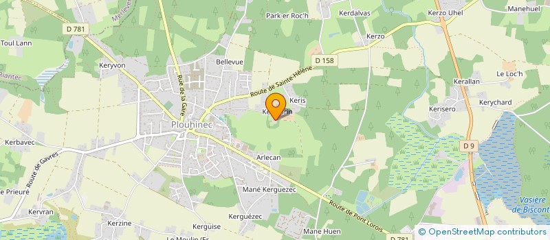 localisation de l'entreprise ESCALE FLEURS à PLOUHINEC