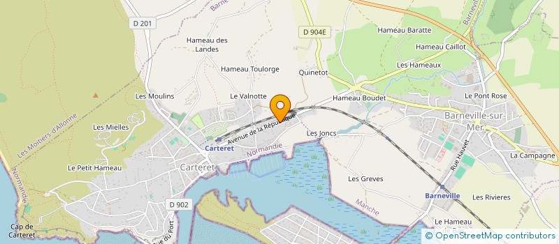 localisation de l'entreprise ESCALE MARINE à BARNEVILLE-CARTERET