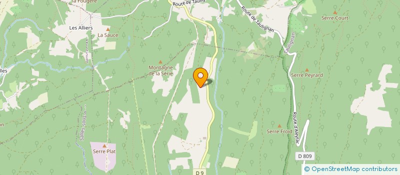 localisation de l'entreprise ESCALES DES T  SALLES-SOUS-BOIS