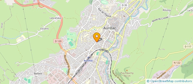 localisation de l'entreprise ESCALIER SOCIETE CIVILE DE MOYENS à AURILLAC