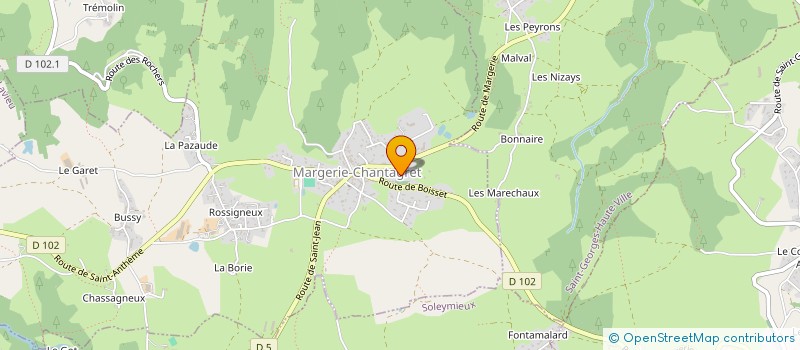 localisation de l'entreprise ESCALIERS DU FOREZ à MARGERIE-CHANTAGRET