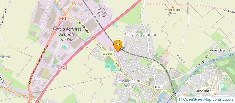 localisation de l'entreprise ESCALIERS DU HAINAUT  TILLOY-LEZ-CAMBRAI