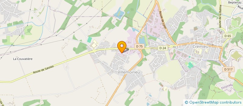 localisation de l'entreprise ESCALIERS GRANDJEAN  VILLEMOIRIEU