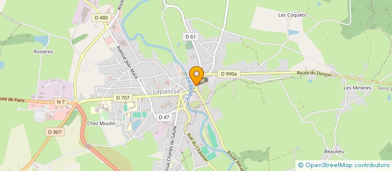 localisation de l'entreprise ESCALISSE  LAPALISSE