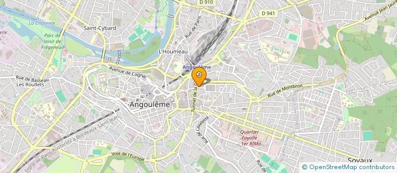 localisation de l'entreprise ESCALITY à ANGOULEME