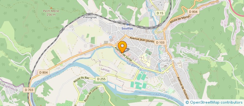 localisation de l'entreprise ESCALLIOUS  SOUILLAC