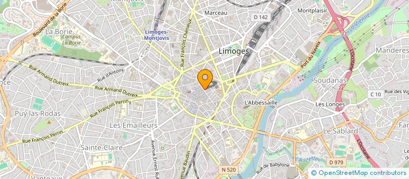 localisation de l'entreprise ESCANDALO à LIMOGES