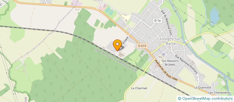 localisation de l'entreprise ESCAO ASSOCIES  LUSIGNY-SUR-BARSE