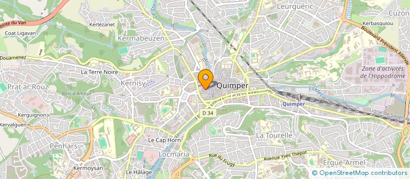 localisation de l'entreprise ESCAPADE à QUIMPER