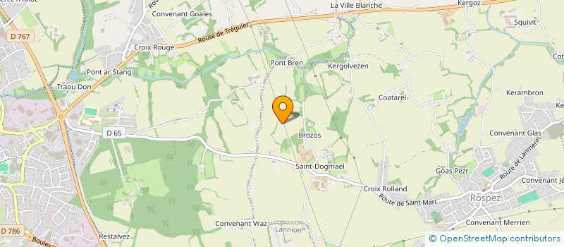 localisation de l'entreprise ESCAPADE BRETONNE  LANNION