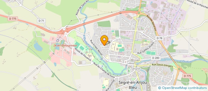 localisation de l'entreprise ESCAPADE (ENTENTE SCOLAIRE DES AMIS ET PARENTS D'EVENTARD) à SEGRE-EN-ANJOU BLEU
