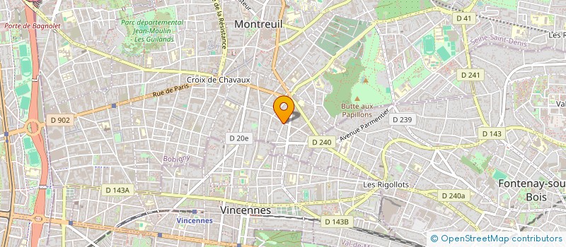 localisation de l'entreprise ESCAPADE & GOURMANDISE  MONTREUIL