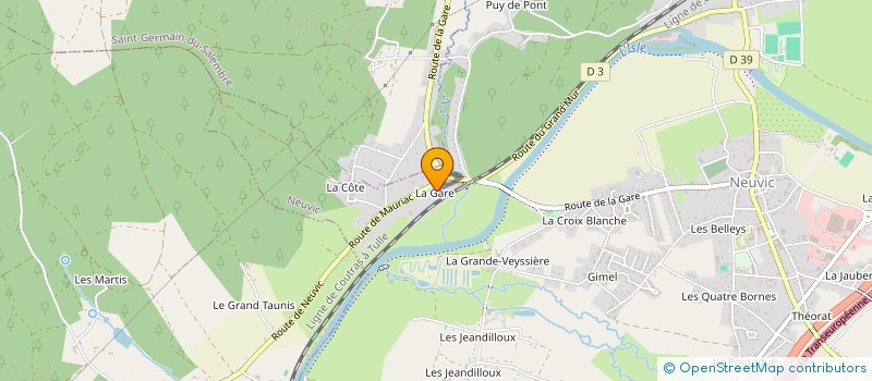 localisation de l'entreprise ESCAPADE SARL à NEUVIC