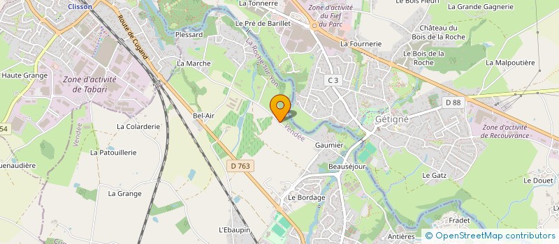 localisation de l'entreprise ESCAPADES NATUR'ELLES à CUGAND