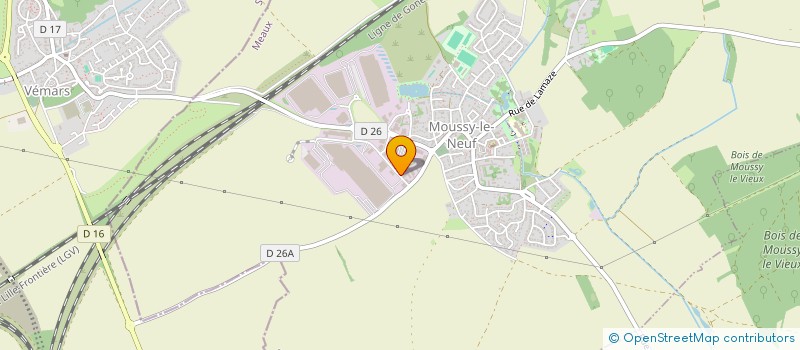 localisation de l'entreprise ESCAPE FACTORY  MOUSSY-LE-NEUF