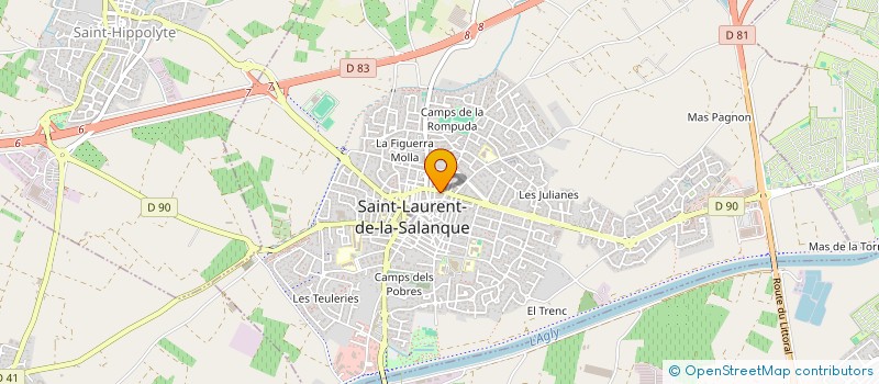 localisation de l'entreprise ESCARO BERTHIER IMMOBILIER  SAINT-LAURENT-DE-LA-SALANQUE