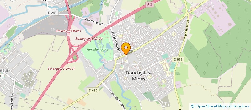 localisation de l'entreprise ESCAUT PLATRE à DOUCHY-LES-MINES