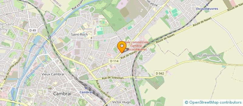 localisation de l'entreprise ESCAUT RESTAURATION à CAMBRAI