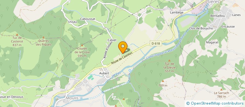 localisation de l'entreprise ESCAVAMAR SARL à MOULIS